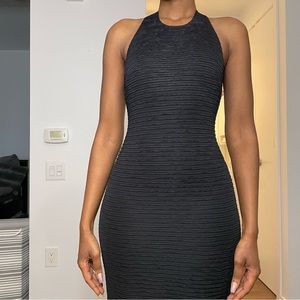 🗝 Black Halter Bodycon Dress by Nookie